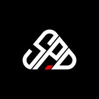 spd brief logo creatief ontwerp met vector grafisch, spd gemakkelijk en modern logo.