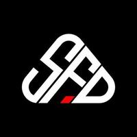 sfd brief logo creatief ontwerp met vector grafisch, sfd gemakkelijk en modern logo.