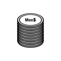 Mexico valuta symbool. Mexicaans peso icoon, mxn teken. vector illustratie