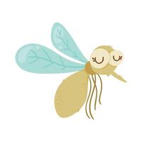 schattig mug insect vliegend vector