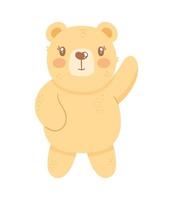 schattig geel beer teddy vector