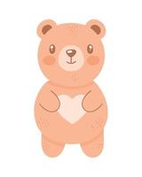 schattig bruin beer teddy vector