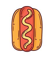 hotdog fastfood vector