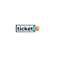 ticket logo icoon vector geïsoleerd