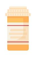 geel pak semi vlak kleur vector voorwerp. bewerkbare artikelen. vol grootte element Aan wit. fles met kap. vitamines gemakkelijk tekenfilm stijl illustratie voor web grafisch ontwerp en animatie