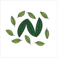 natuur logo sjabloon. eerste n teken en symbool vector illustratie.