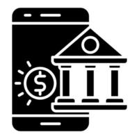 mobiel bank icoon, geschikt voor een breed reeks van digitaal creatief projecten. gelukkig creëren. vector