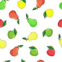 patroon kleurrijk peren en appels vector