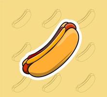 hotdog voedsel icoon vector