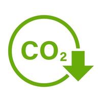 verminderen co2 uitstoot icoon vector hou op klimaat verandering teken voor grafisch ontwerp, logo, website, sociaal media, mobiel app, ui illustratie