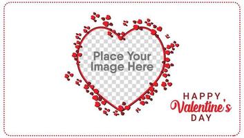 mooi gelukkig Valentijn dag met hart sjabloon vector