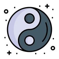 Chinese yin yang vector ontwerp in modieus stijl