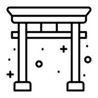 torii poort vector ontwerp in modern stijl