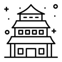 Chinese gebouw vector ontwerp, Chinese tempel