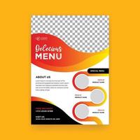 restaurant eten folder sjabloon vector