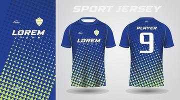 blauw groen t-shirt sport Jersey ontwerp vector