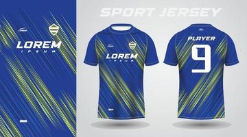 blauw groen t-shirt sport Jersey ontwerp vector