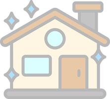 schoon huis vector icoon ontwerp