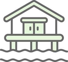 strand huis vector icoon ontwerp