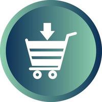 mooi online boodschappen doen vector glyph icoon