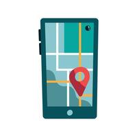 pin locatie in smartphone vector