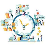 deadline, tijd beheer bedrijf concept vector