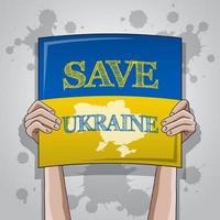 opslaan Oekraïne vector illustratie