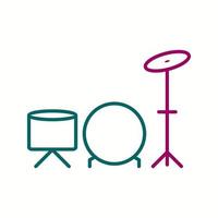 uniek drums vector lijn icoon
