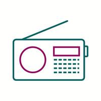 uniek radio reeks vector lijn icoon
