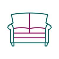 dubbele sofa vector icoon