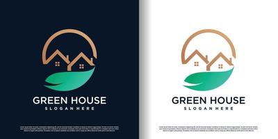 groen stad logo ontwerp vector met modern stijl premie vector
