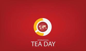 vector illustratie van Internationale thee dag. gemakkelijk en elegant ontwerp
