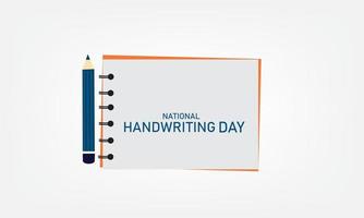 vector illustratie van nationaal handschrift dag. gemakkelijk en elegant ontwerp