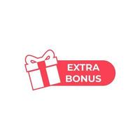 extra bonus geschenk banier etiket vector