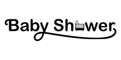 baby douche belettering vector