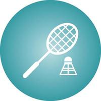 mooi badminton glyph vector icoon