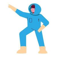 astronaut vervelend blauw uniform vector