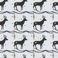 Deer Christmas Vector patroon