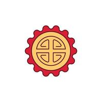 de Chinese nieuw jaar thema icoon is geschikt voor extra ornamenten vector