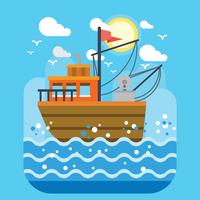 Trawler vectorillustratie vector