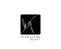 eerste kp schoonheid monogram en elegant logo ontwerp, handschrift logo van eerste handtekening, bruiloft, mode, bloemen en botanisch met creatief sjabloon. vector