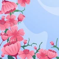 achtergrond van perzik bloesem bloemen vector