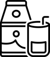 lijnpictogram voor melk vector