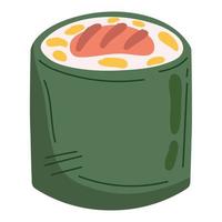 sushi rollen vis vector