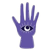 hand met oog vector