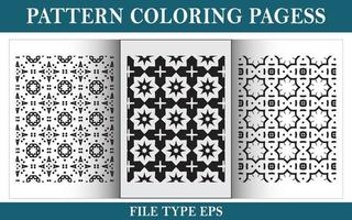 patroon bloemen kleur bladzijde zwart en wit vector