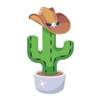 modieus cowboy cactus vector