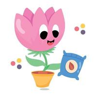 modieus bloem pot vector