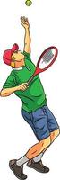 tennis sport- tekenfilm gekleurde clip art illustratie vector