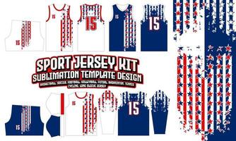 Verenigde Staten van Amerika rustiek Jersey ontwerp sport slijtage lay-out voor voetbal Amerikaans voetbal e-sport basketbal volleybal badminton zaalvoetbal t-shirt vector